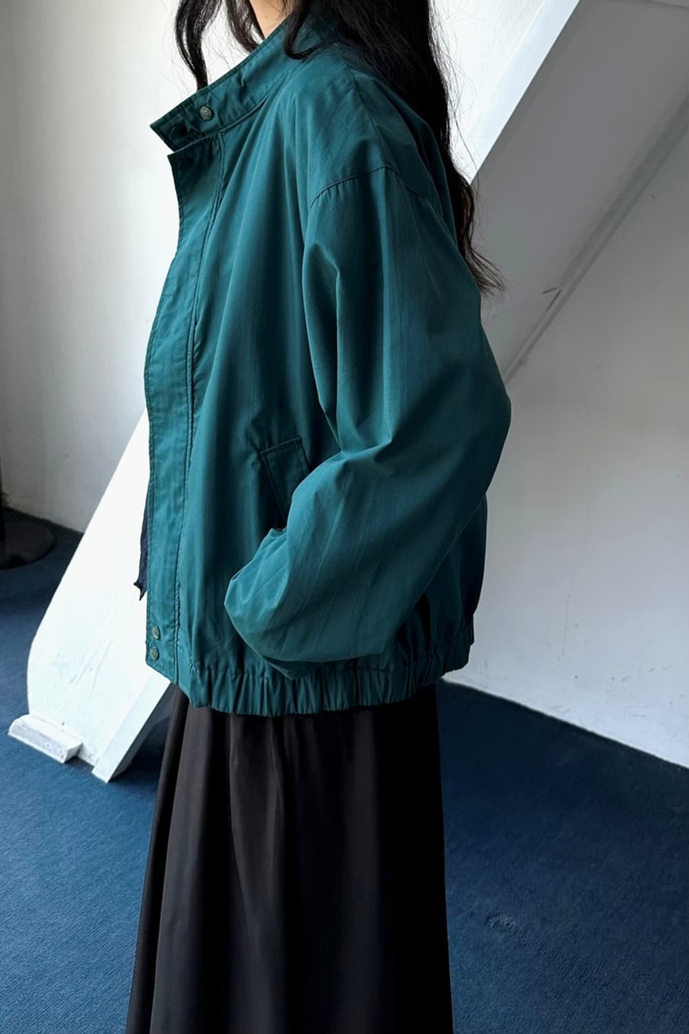 High count fabric easy blouson 상품이미지6