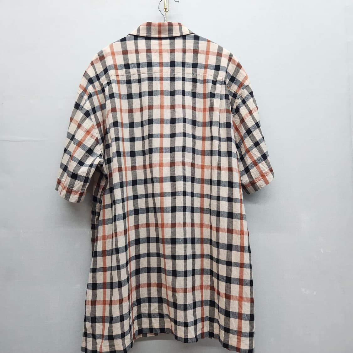 닥스 원포켓 로고 시그니처 패턴체크 반팔셔츠 105(XL) 상품이미지4