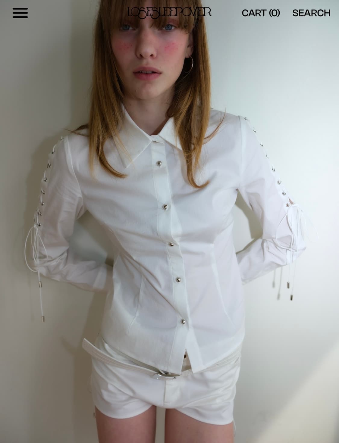 루즈슬립오버 오알진 Bite love, 코르셋 실버팁 셋업 상품이미지4