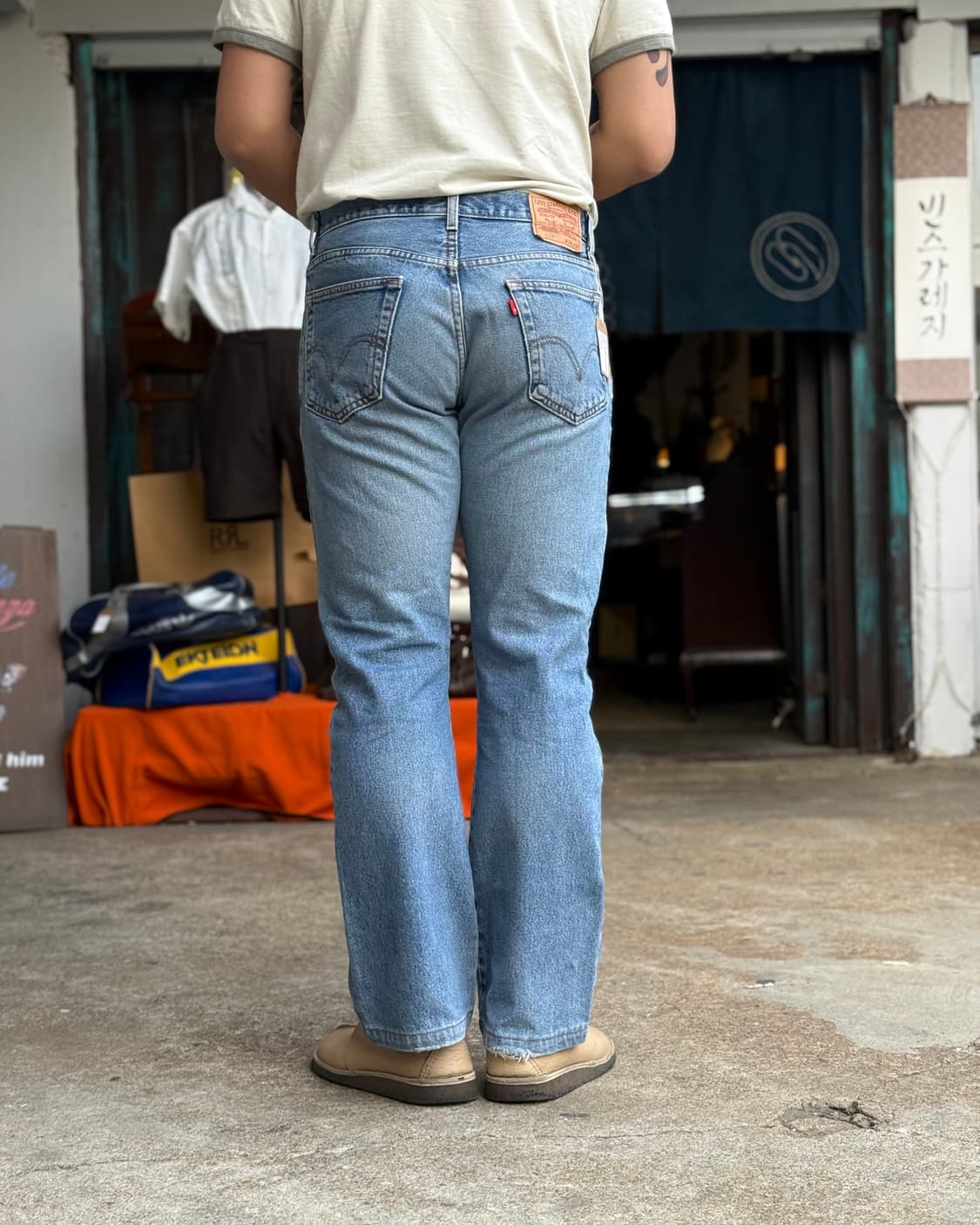 00‘s 리바이스 517 부츠컷 핏 데님 팬츠 34 상품이미지8
