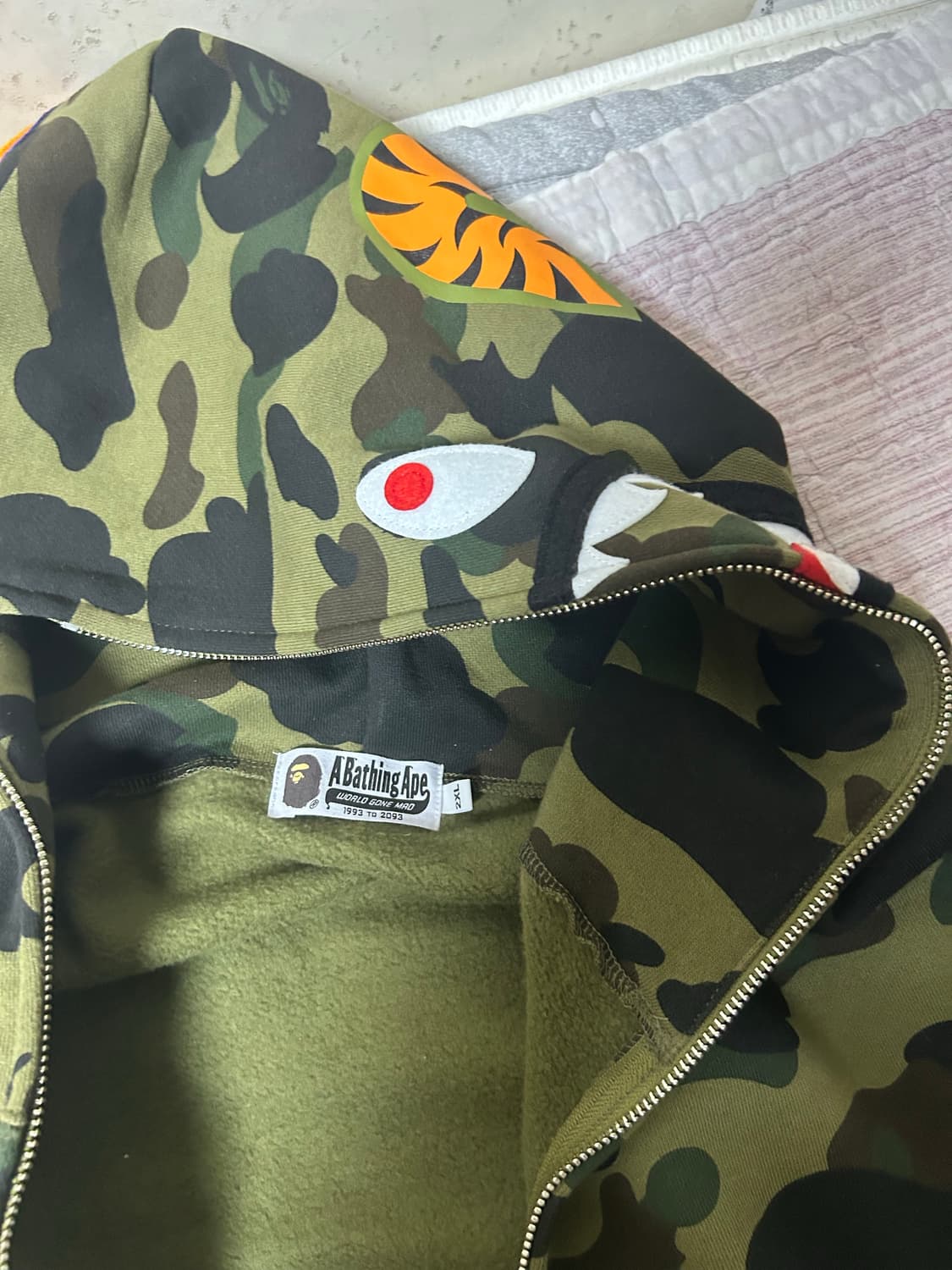 베이프 퍼스트 카모 샤크 풀 후드집업 상품이미지1