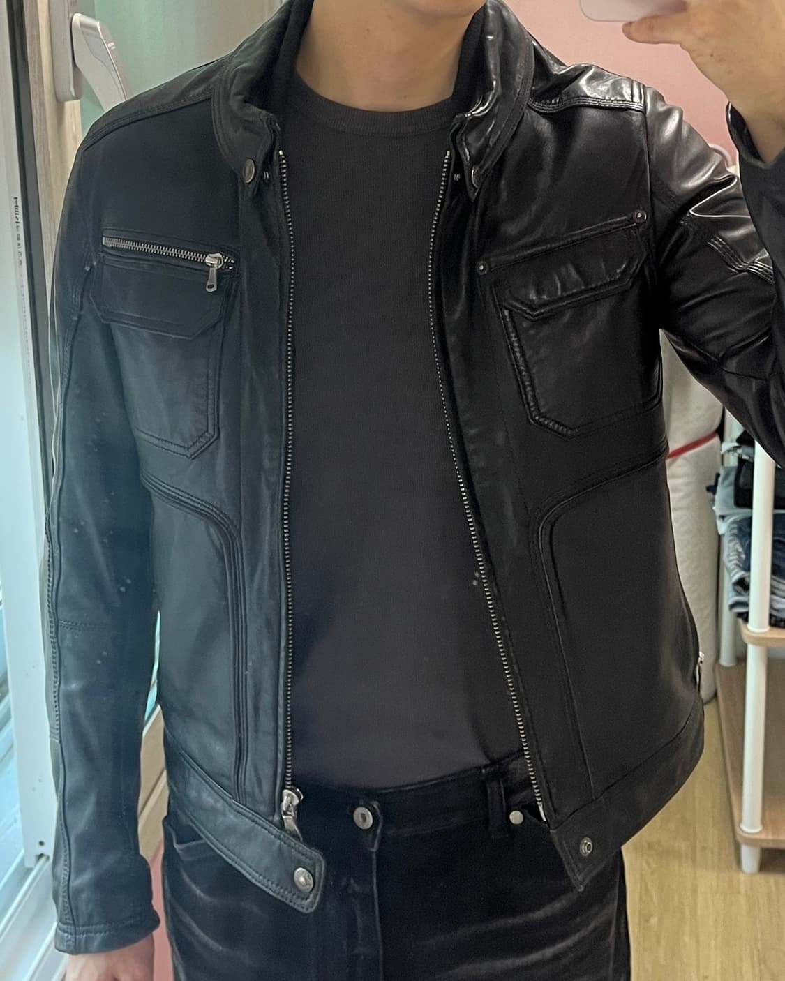 46) 돌체앤가바나 램스킨 레더자켓 상품이미지10