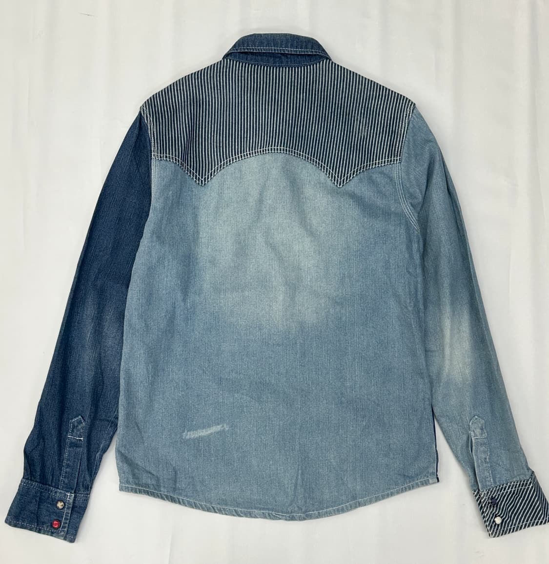 ⭐️ CORISCO 패치워크 스티치 데님 셔츠⭐️일본 빈티지 보헤미안 상품이미지3