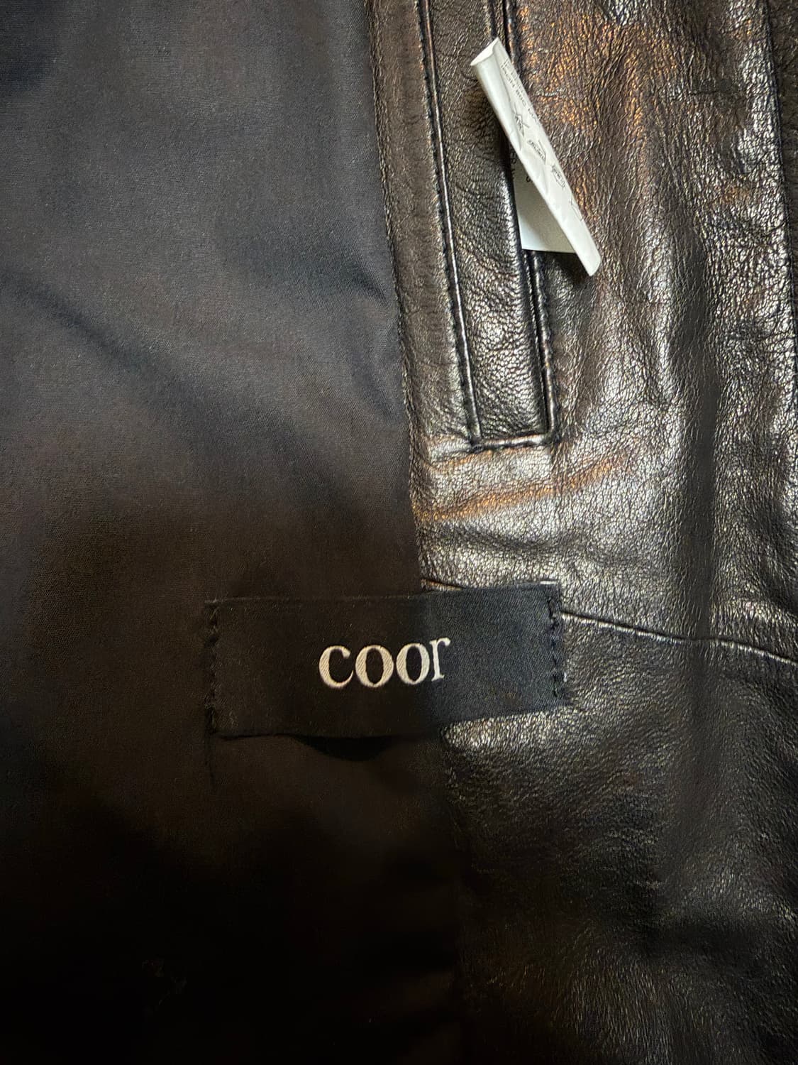 쿠어 21FW 배지터블 렘스킨 레더자켓 상품이미지5