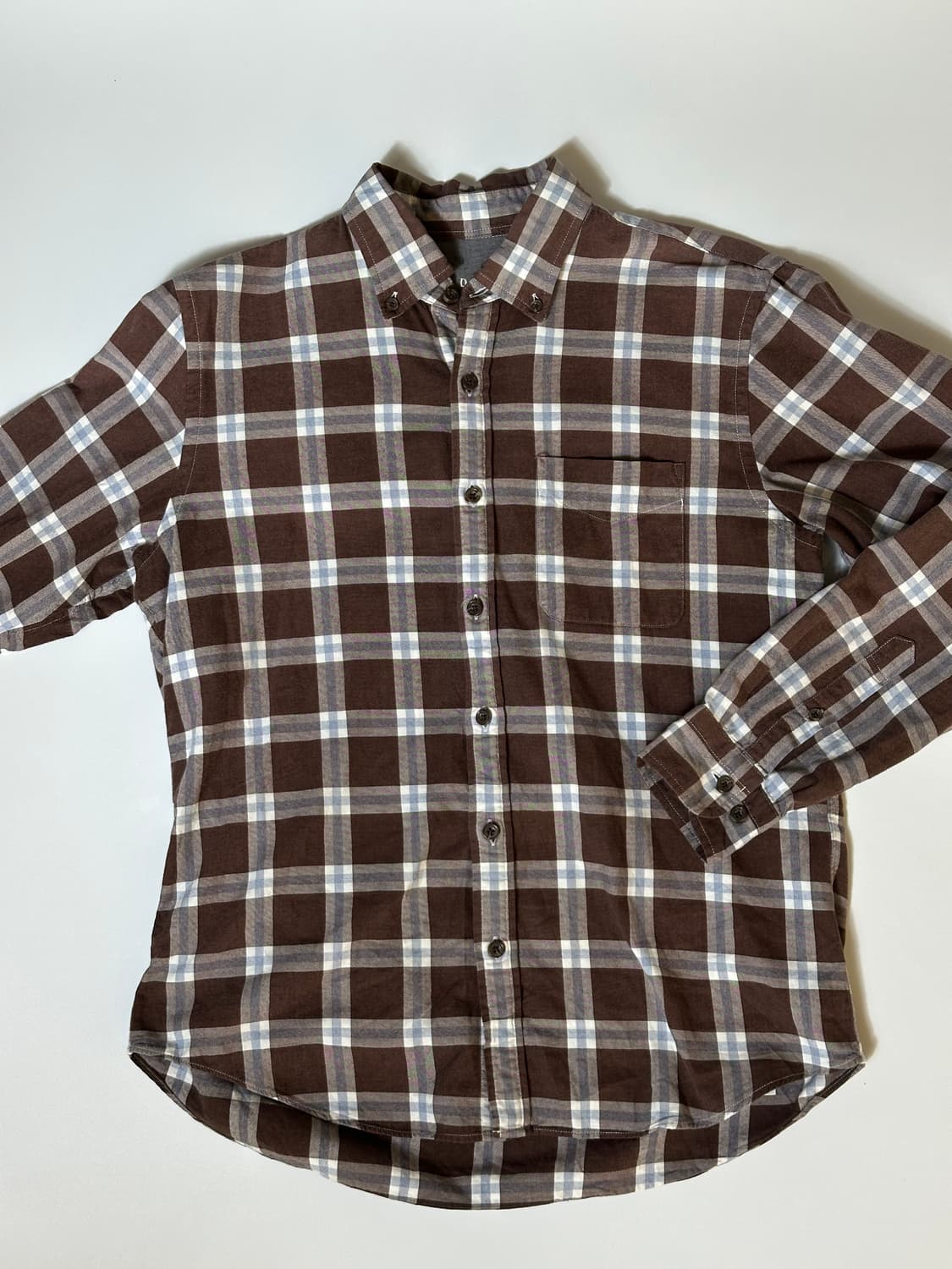 브라운 체크 셔츠  상품이미지6