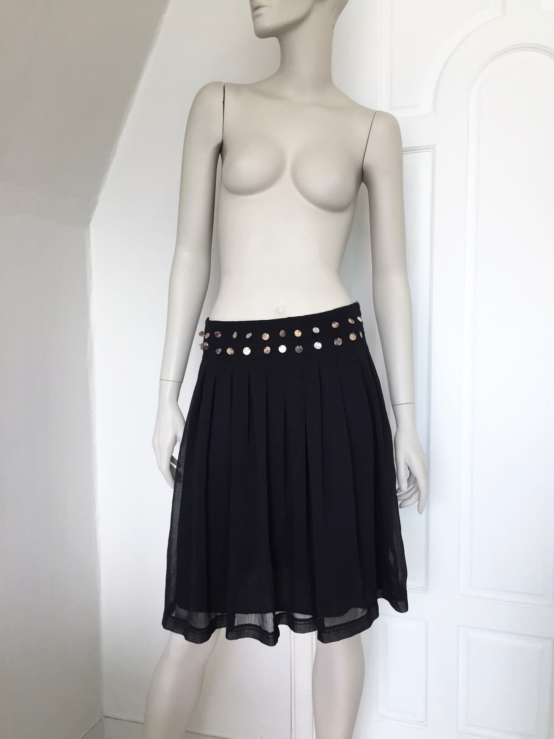 Paris Brand Shell button Pleats skirt 상품이미지4