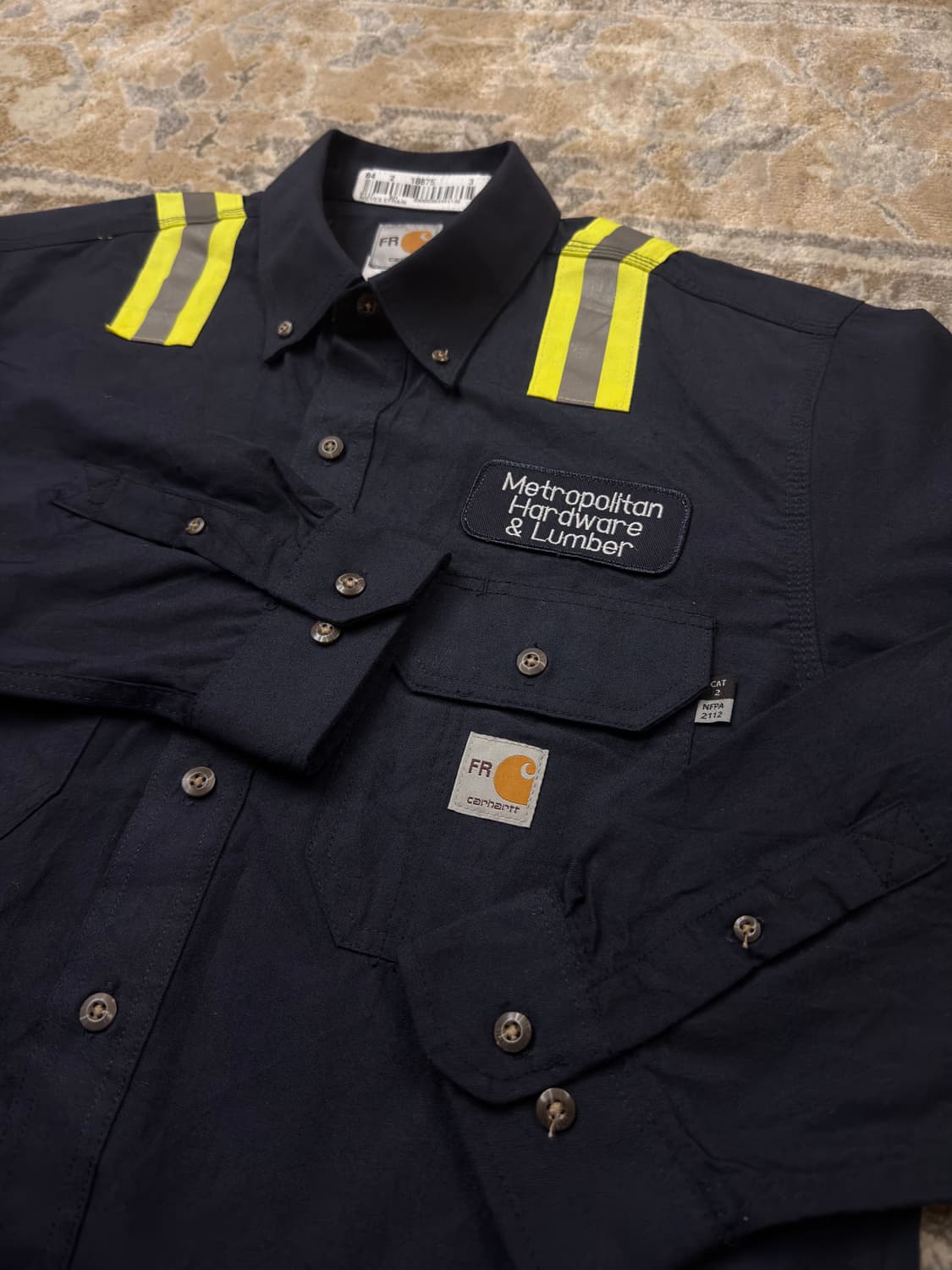 [칼하트] 리플렉티브 FR 워크 셔츠 네이비 고프코어 상품이미지1