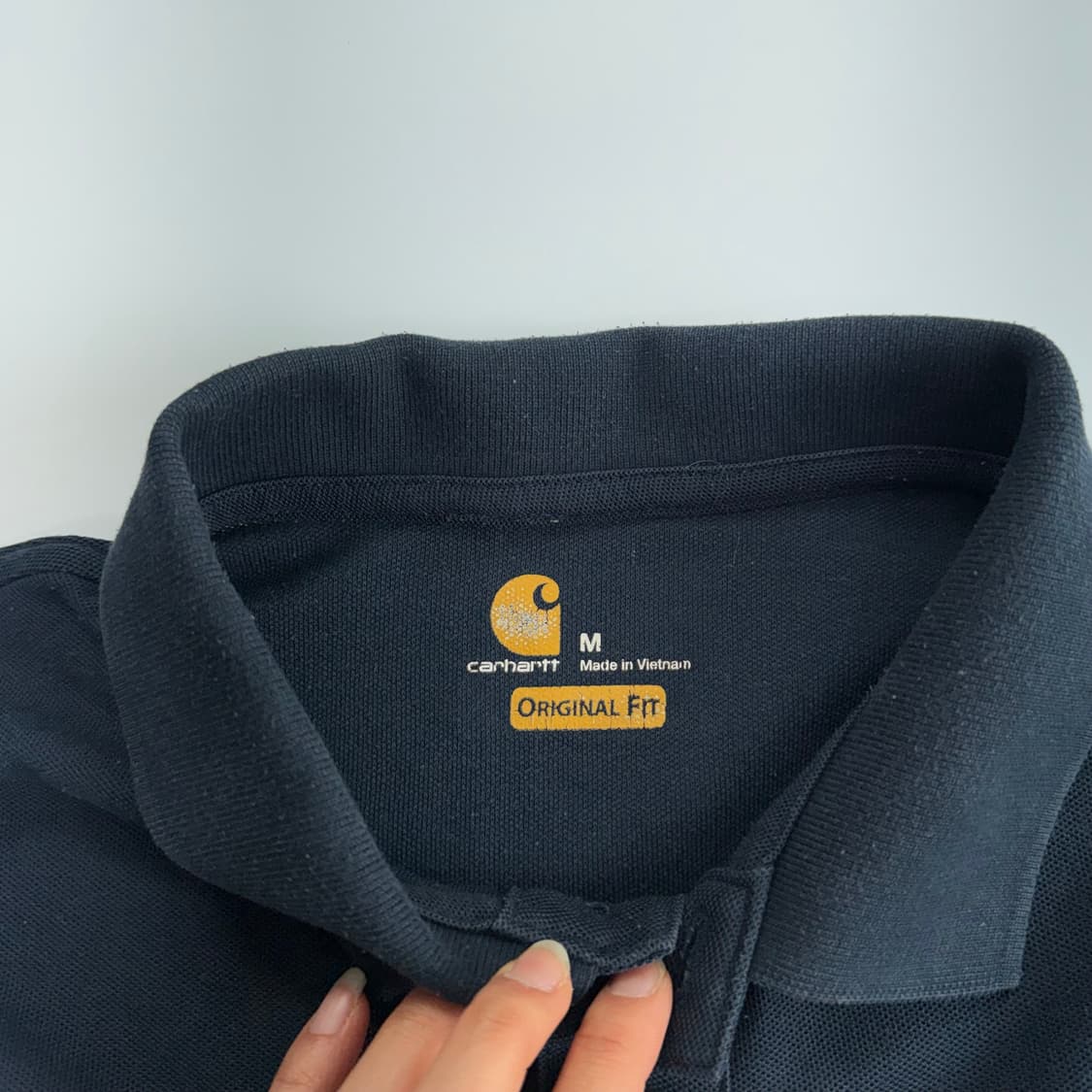 Carhartt 칼하트 네이비 카라 반팔티 상품이미지5