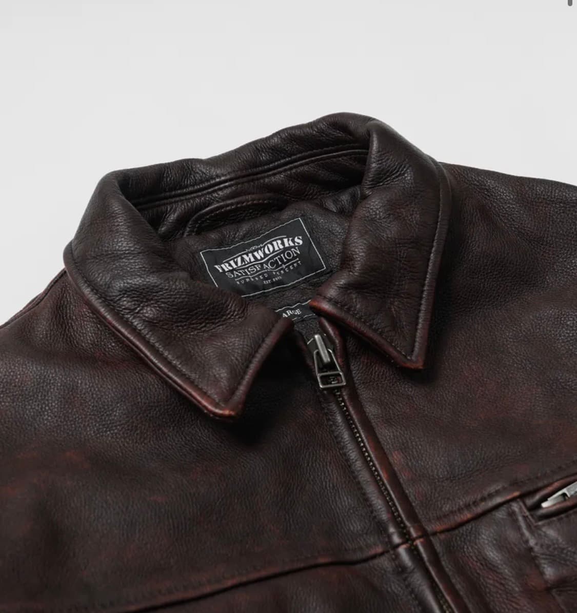 FrizmWORKS DESTROYED COWHIDE LEATHER JAC 상품이미지4