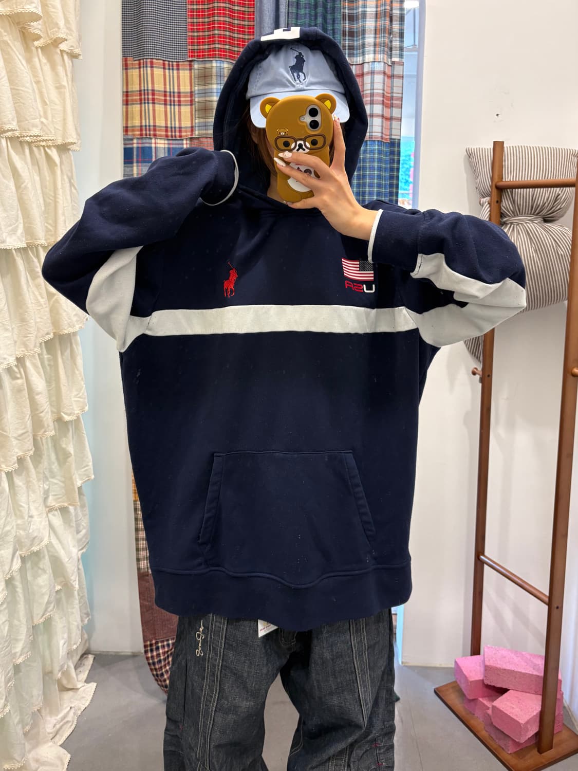 폴로 성조기 후드티 상품이미지5