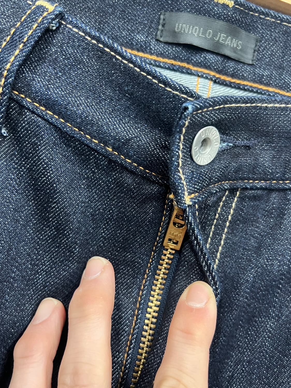 유니클로 인디고 생지 데님 팬츠 상품이미지3