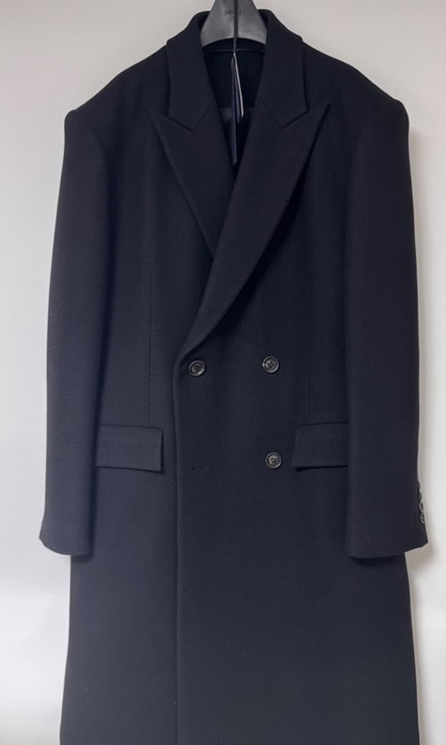 준지 /23fw 펠트 울 저지 후드 디테처블 더블 오버핏 롱코트 /52  상품이미지2