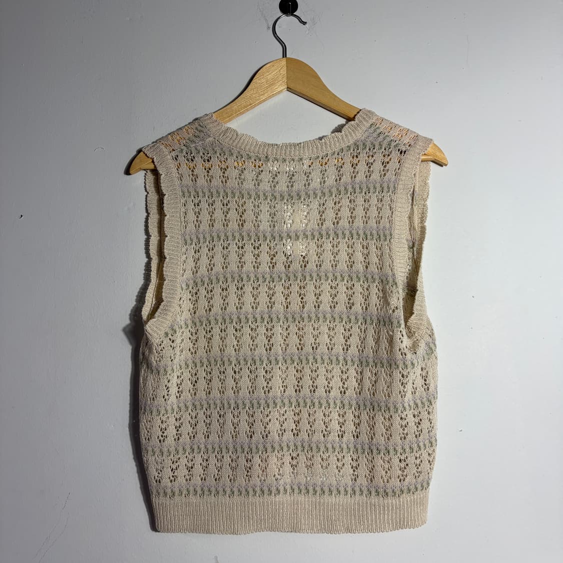 빈티지 모리걸 베이지 니트 조끼 (무료배송) 상품이미지3