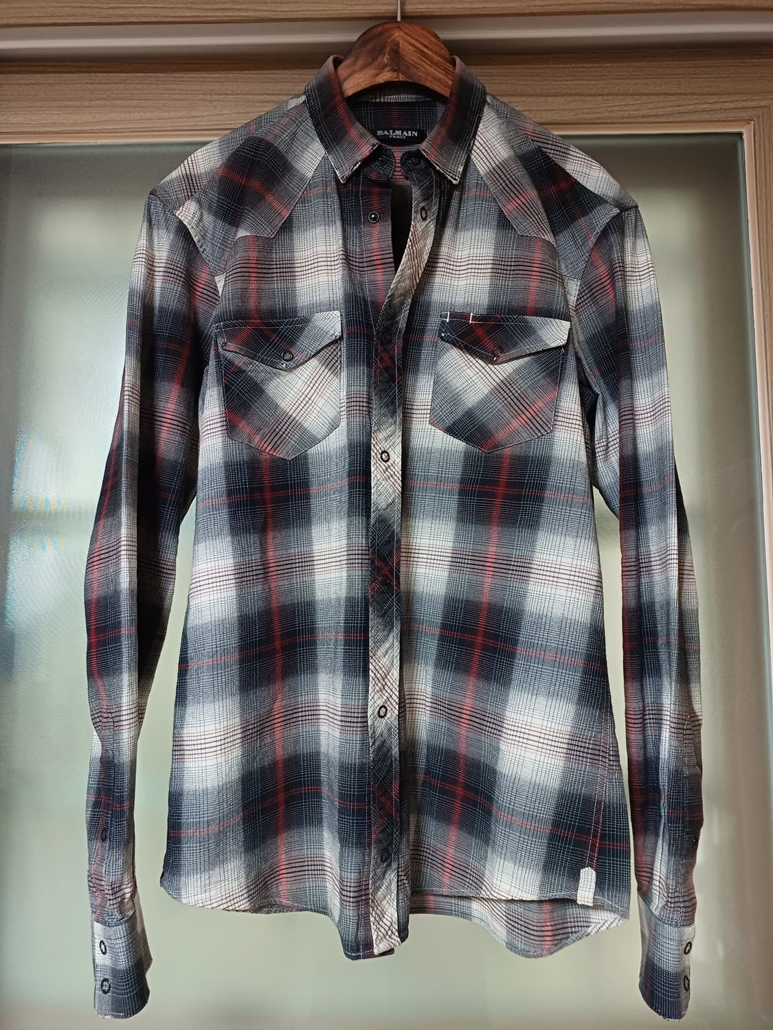 Balmain 2010 AW 발망 카우보이 셔츠 데카르넹 플란넬 체크셔츠 상품이미지2