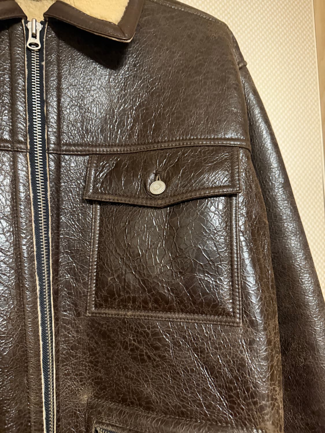 앤더슨벨 비토리오 리버시블 브라운 무스탕 자켓 M 상품이미지7