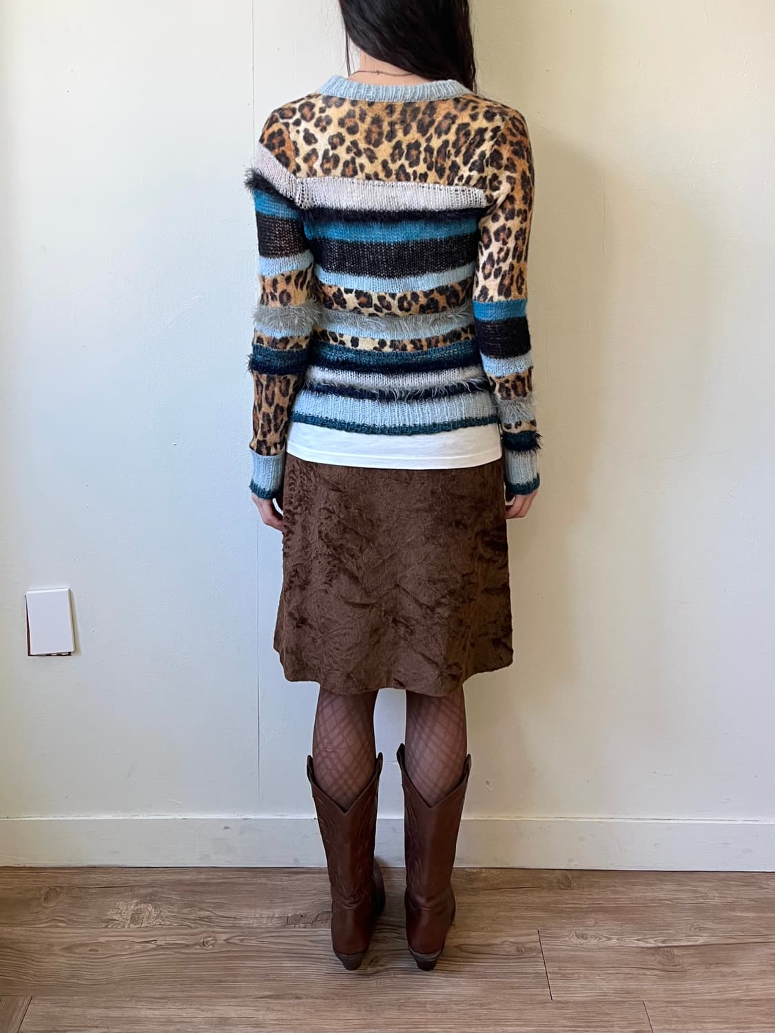 Lui Chantant 브라운 퍼 스커트 상품이미지10