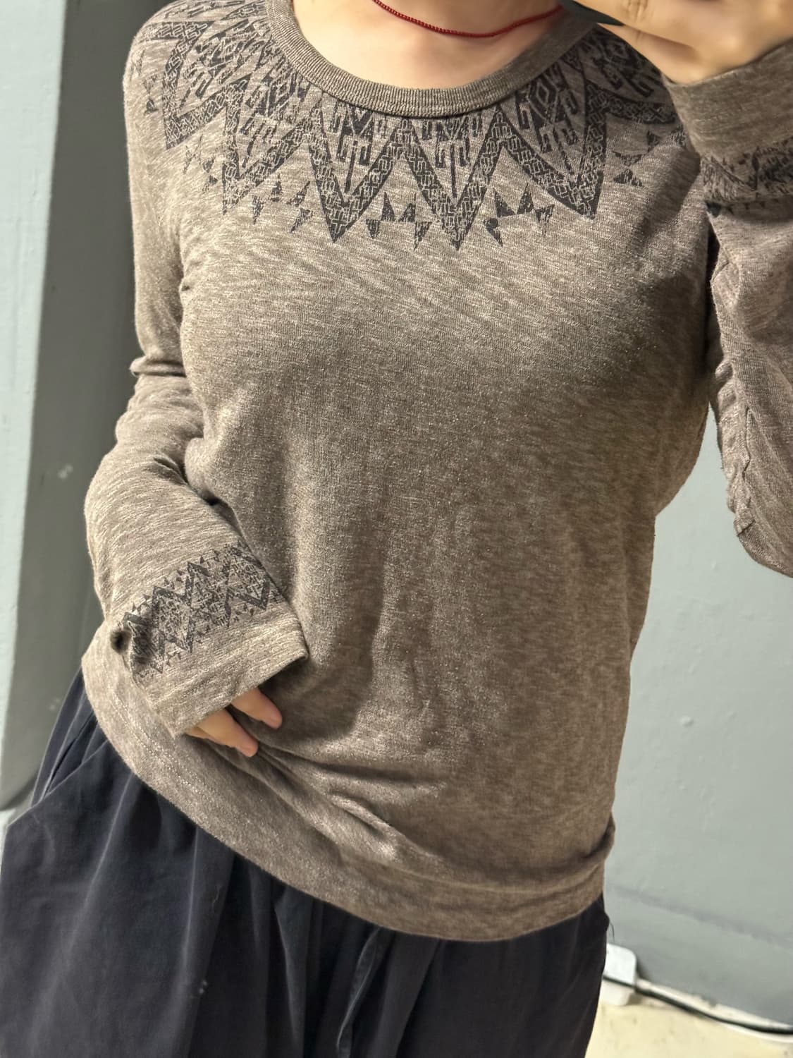 pattern detail long sleeve 상품이미지3