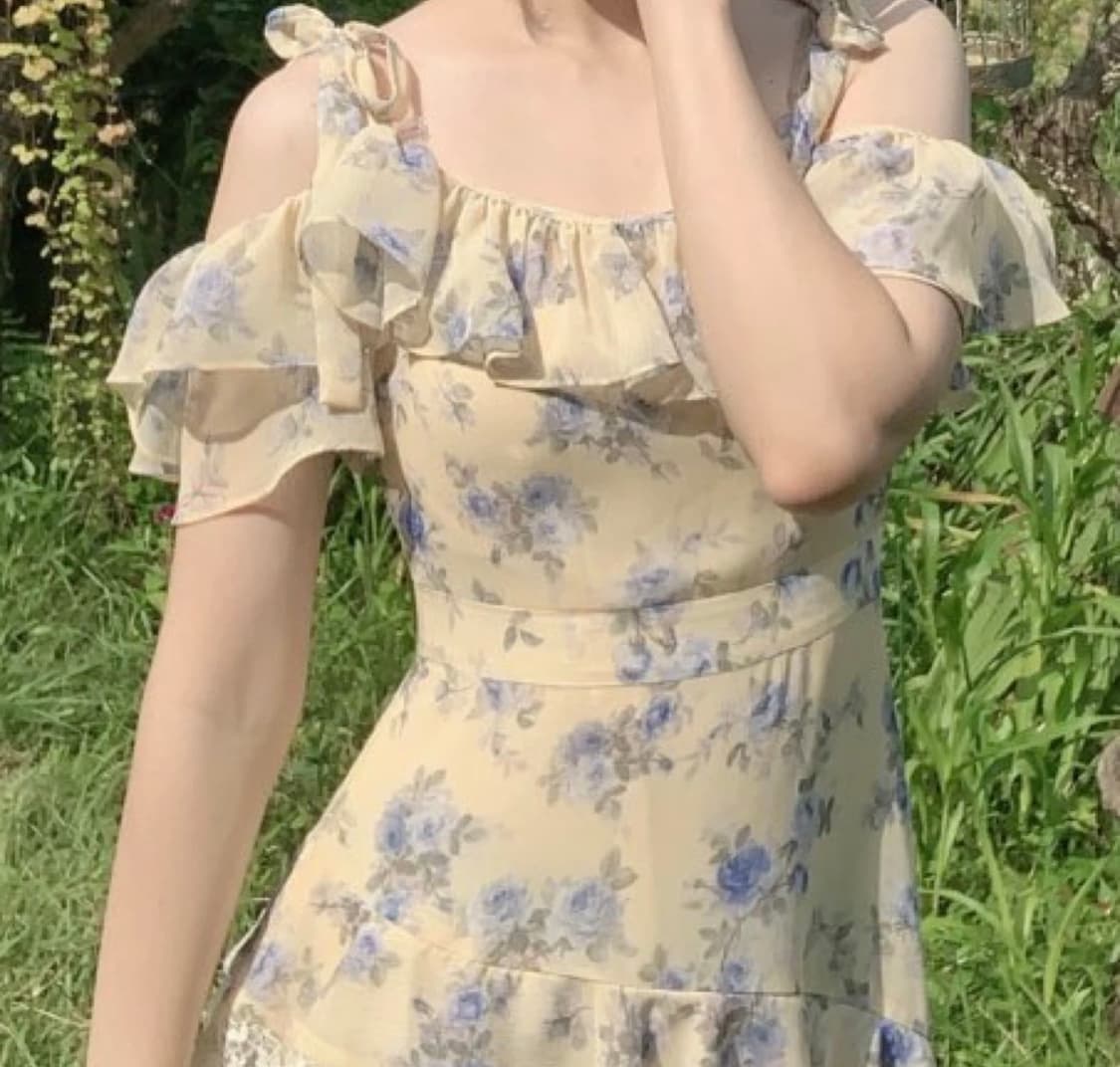 밀크코코아 자체제작 오프숄더 플라워 미니 원피스 S 상품이미지1