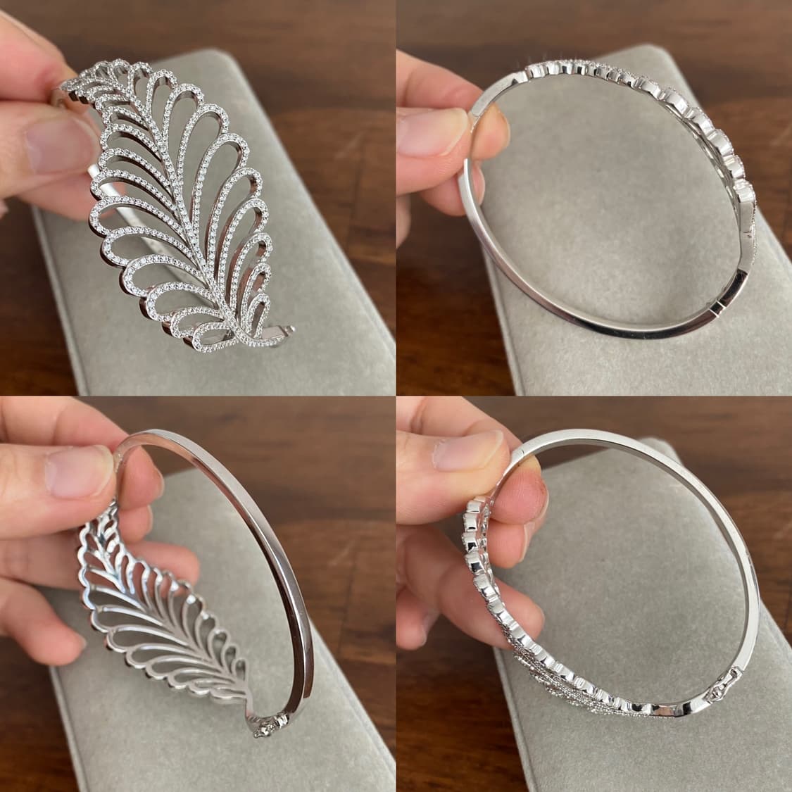 나뭇잎 모티브 실버 팔찌(925) 상품이미지5