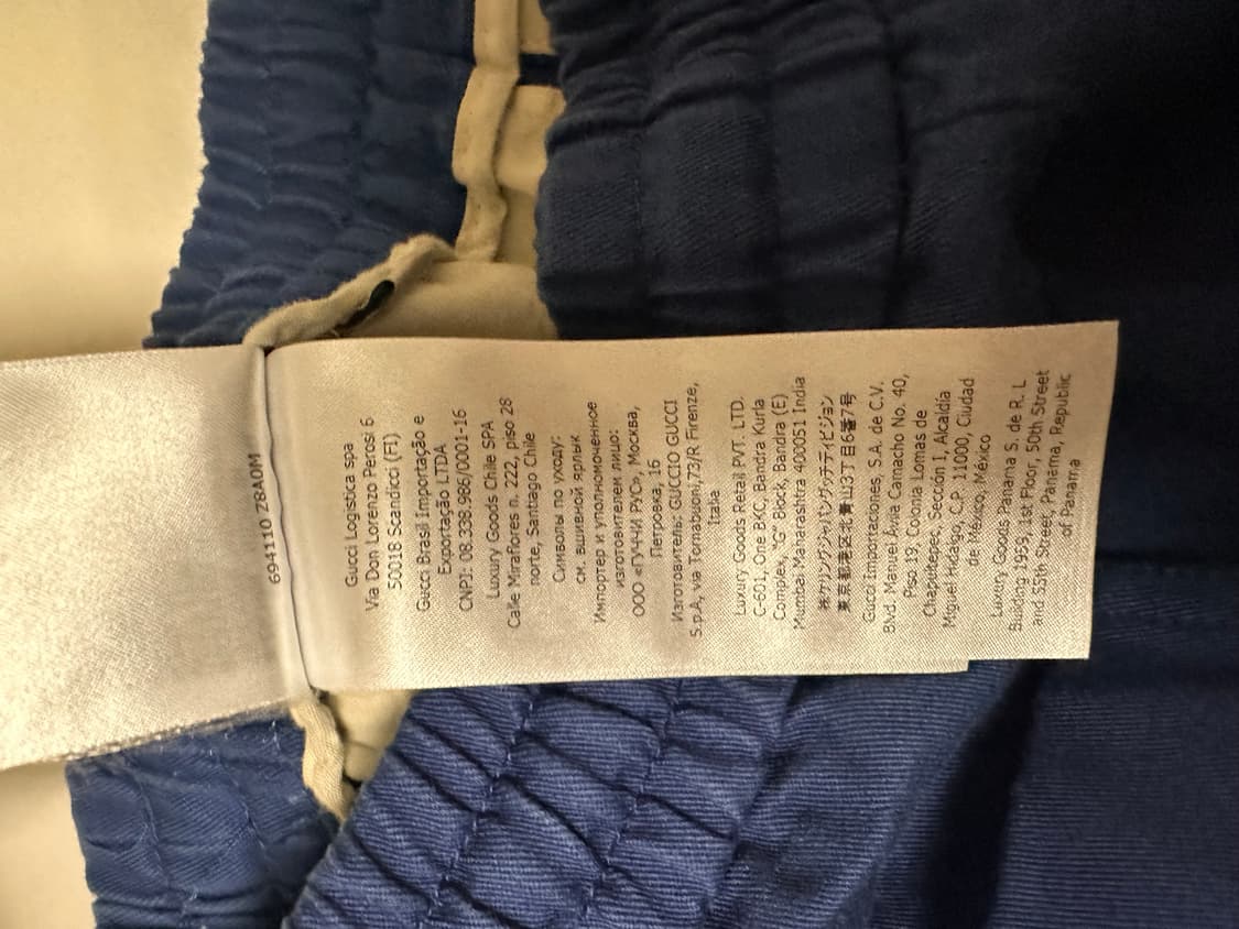 (탭만뗀 새상품!!) 구찌 22FW 네이비 치노 팬츠 46 상품이미지4
