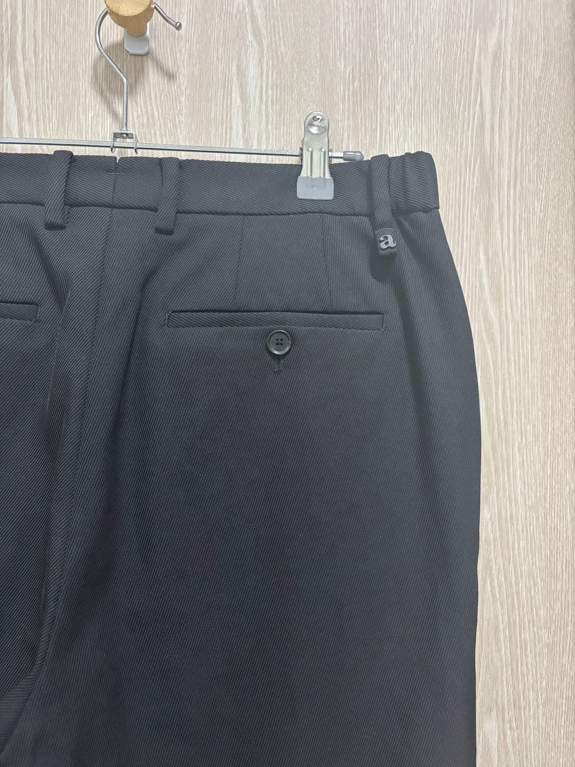 23SS)알레그리 Estethia 원턱 울슬랙스82(32)/블랙 상품이미지1