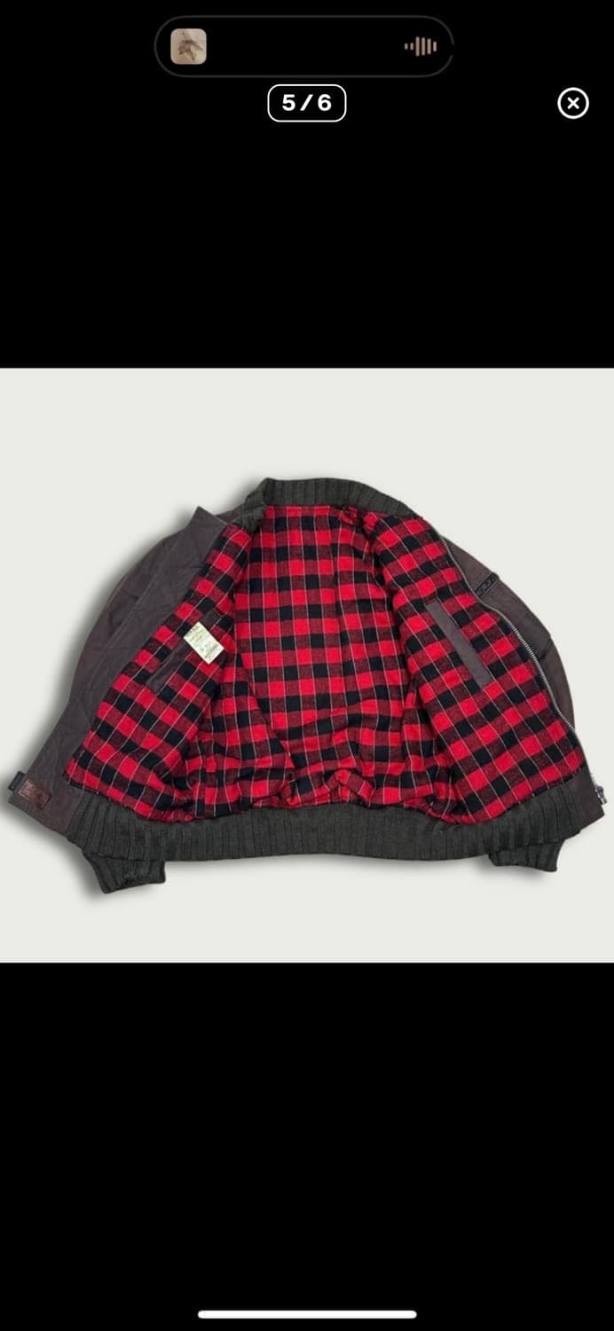 왁스 코튼 버건디 봄버 상품이미지5