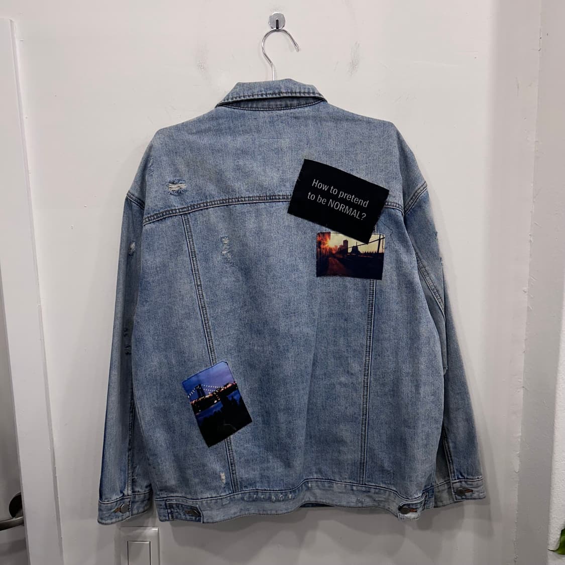 D-FRONT 포켓 데미지 연청 데님 트러커자켓 상품이미지5