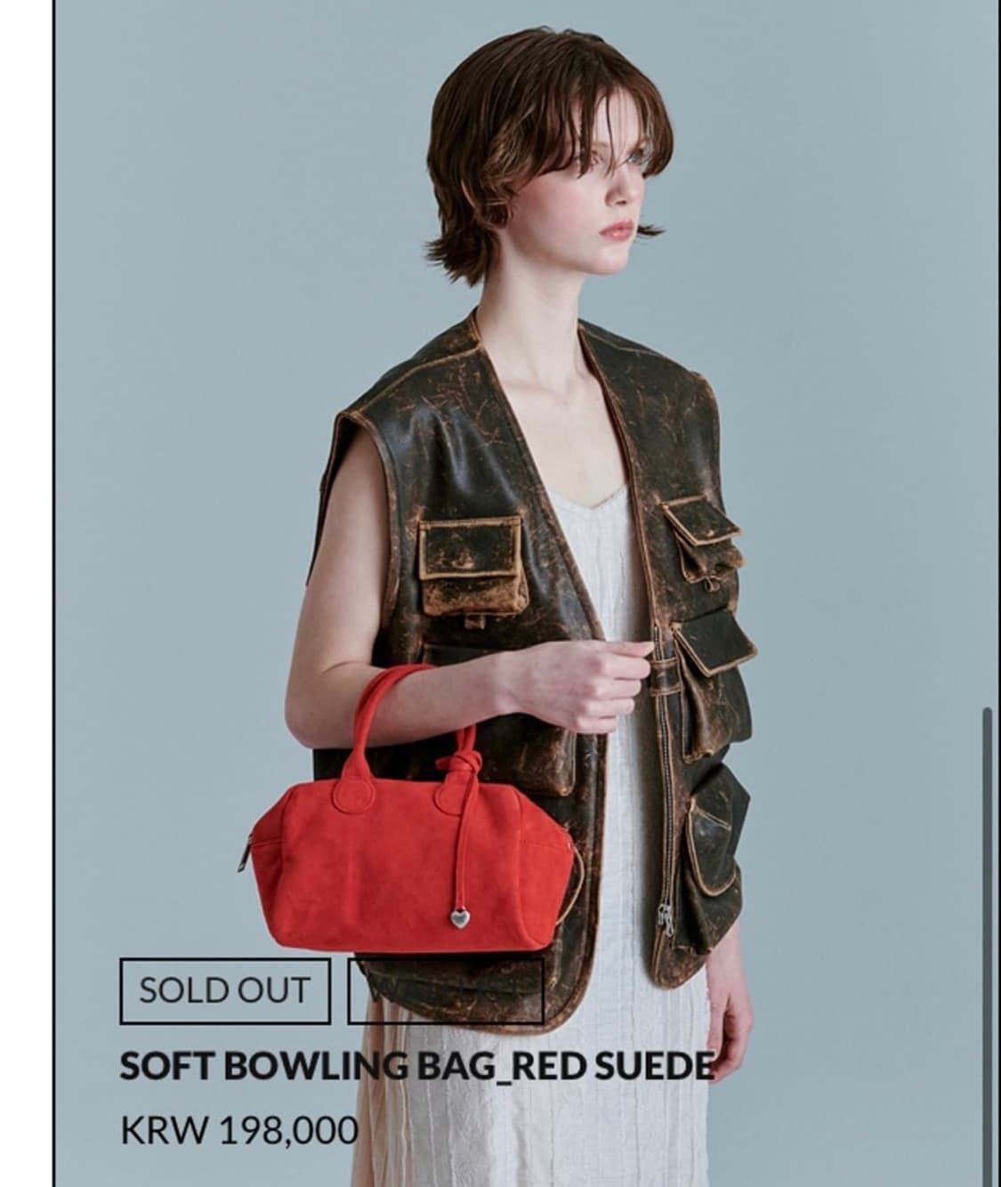 마지셔우드 소프트 볼링백 스웨이드 레드 상품이미지1