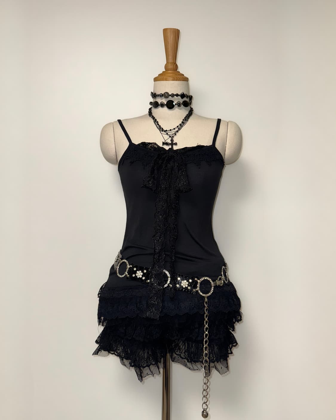 홀터 레이스 옆트임 고스페어리 나시 상품이미지3