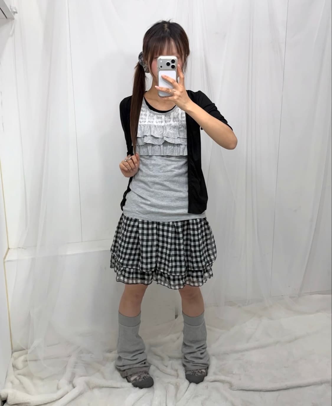 𖤐그레이 너드 니혼진 코디set𖤐  상품이미지1