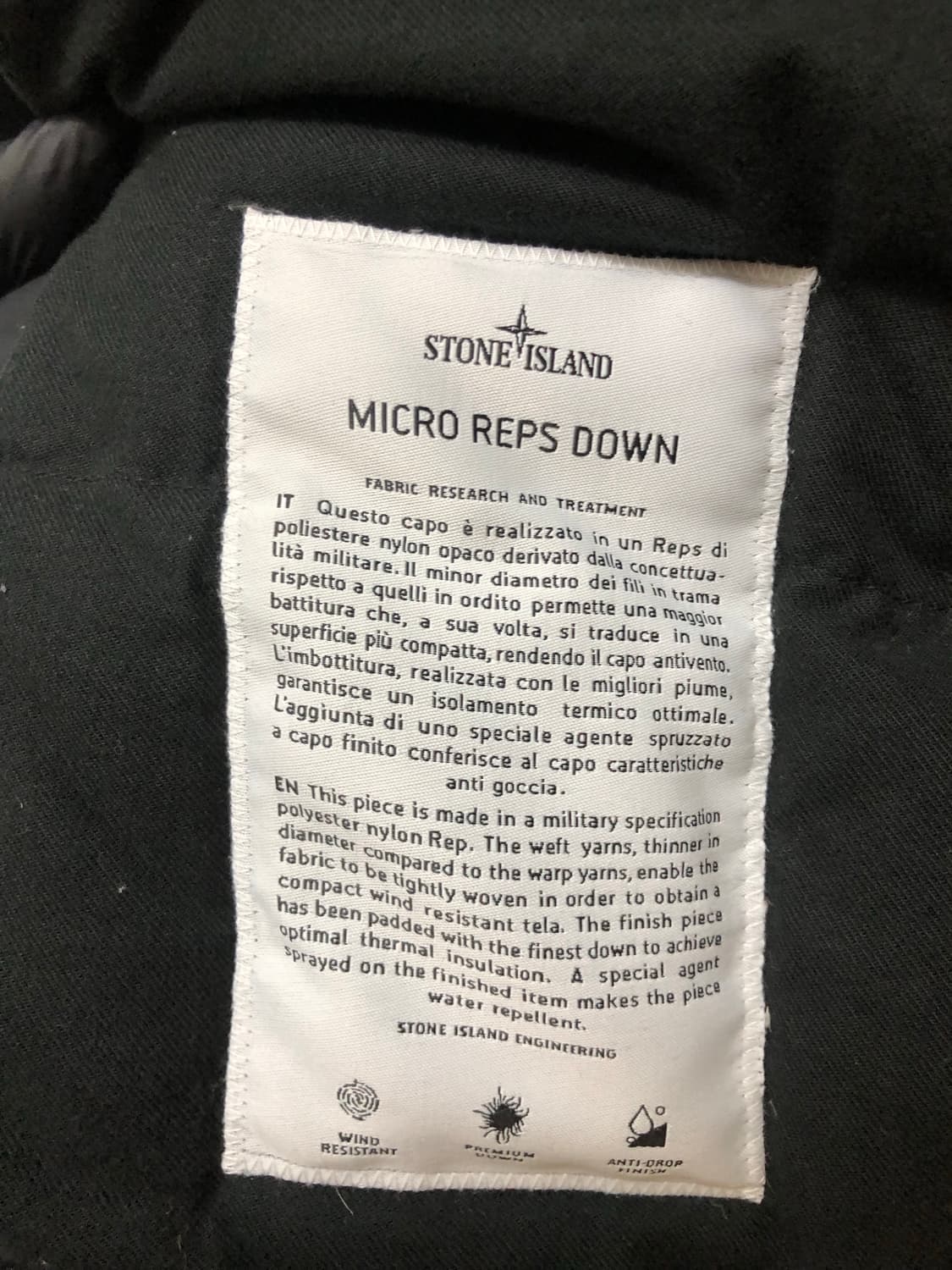 스톤아일랜드 코요테 퍼 덕다운 마이크로 랩스 롱패딩 블랙 상품이미지7