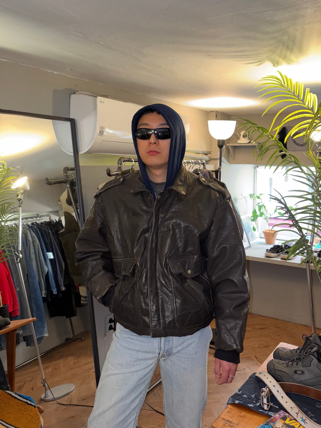 80’s American genuine leather A-2 bomber 상품이미지1