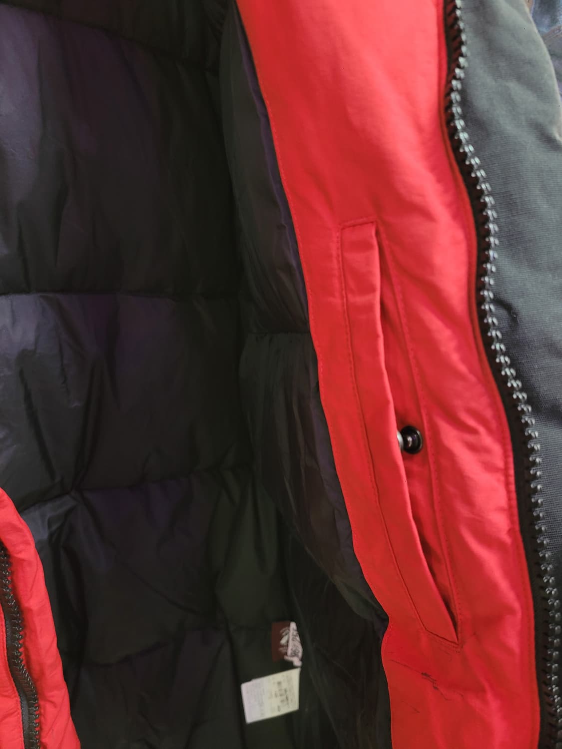 디스커버리 레드 오리털 패딩 상품이미지5