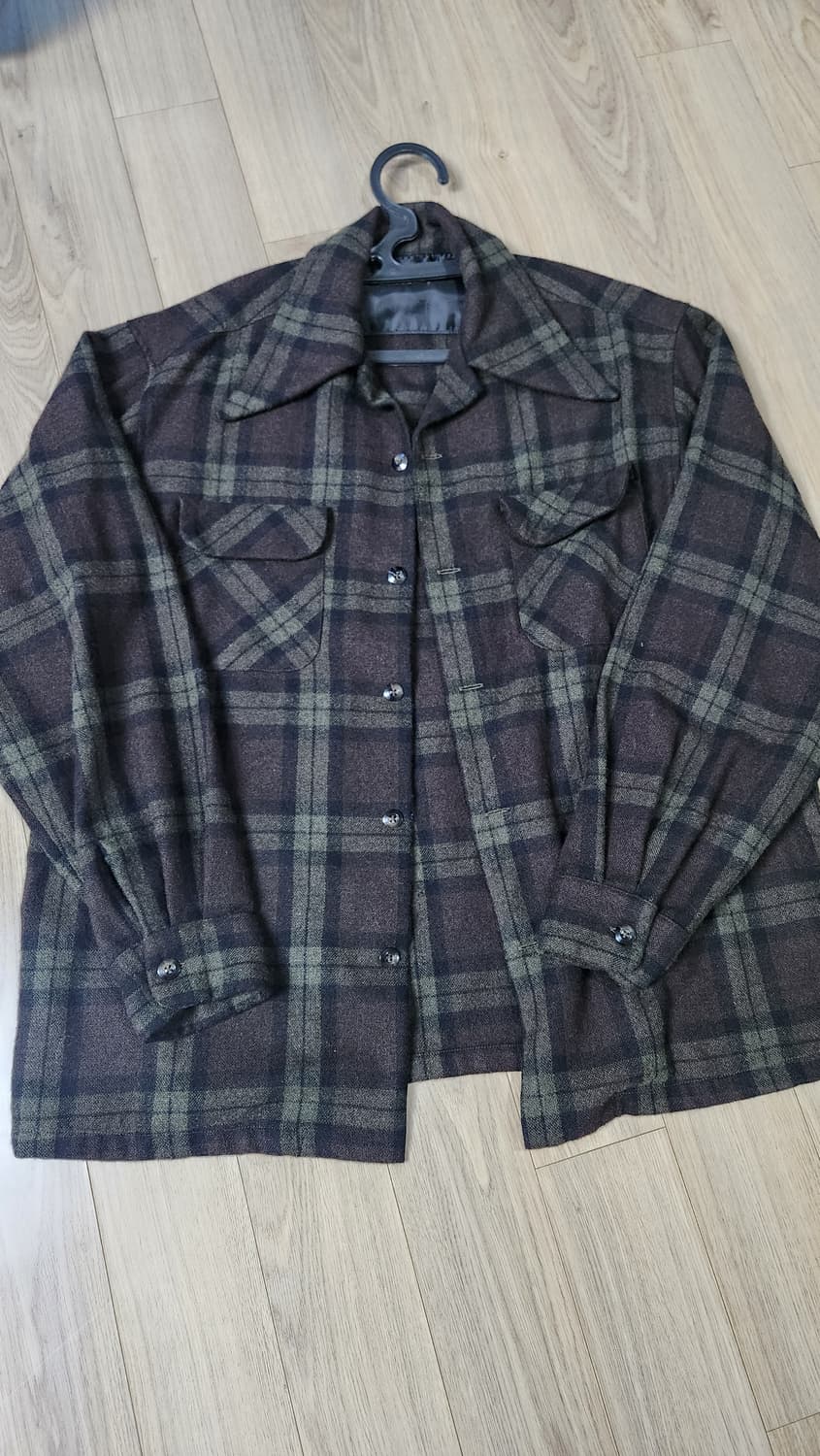 캐피탈 KAPITAL 울 체크 랭글 컬러 보드 셔츠 상품이미지1