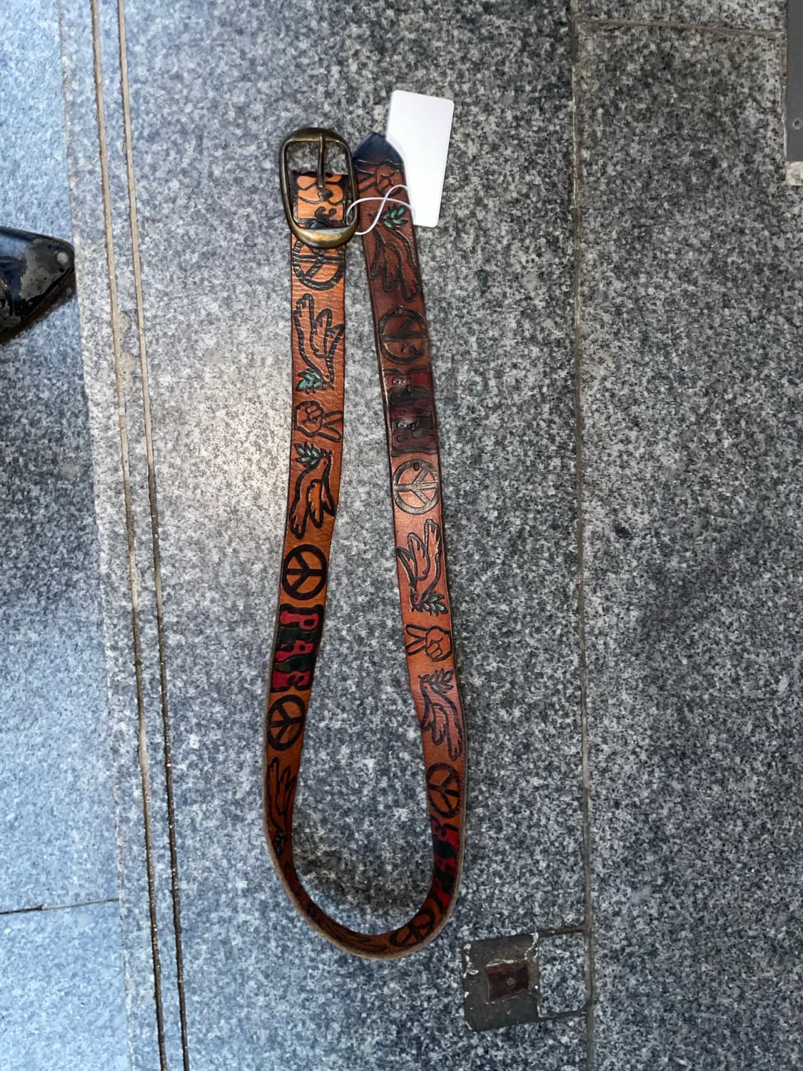 빈티지 히피 브라운 레더벨트 상품이미지3