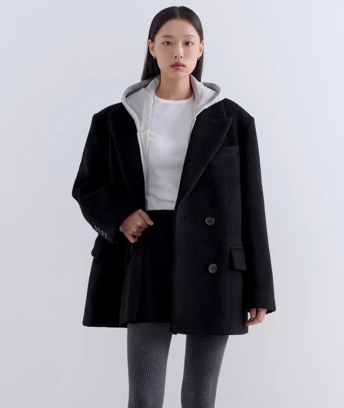 무신사 스탠다드 우먼 더블 블레이저 코트 (블랙) 상품이미지1