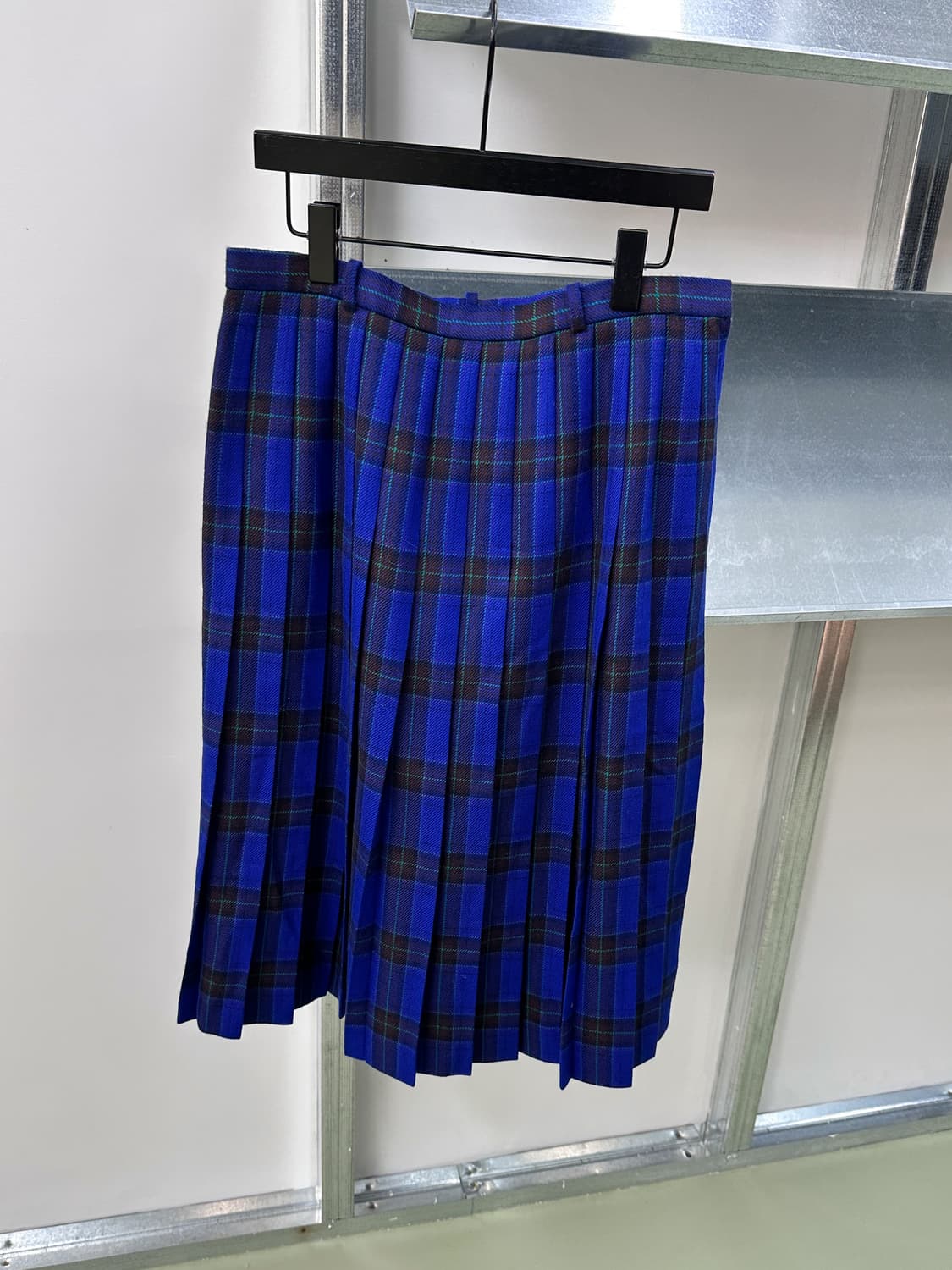 blue check pleats skirt 상품이미지2