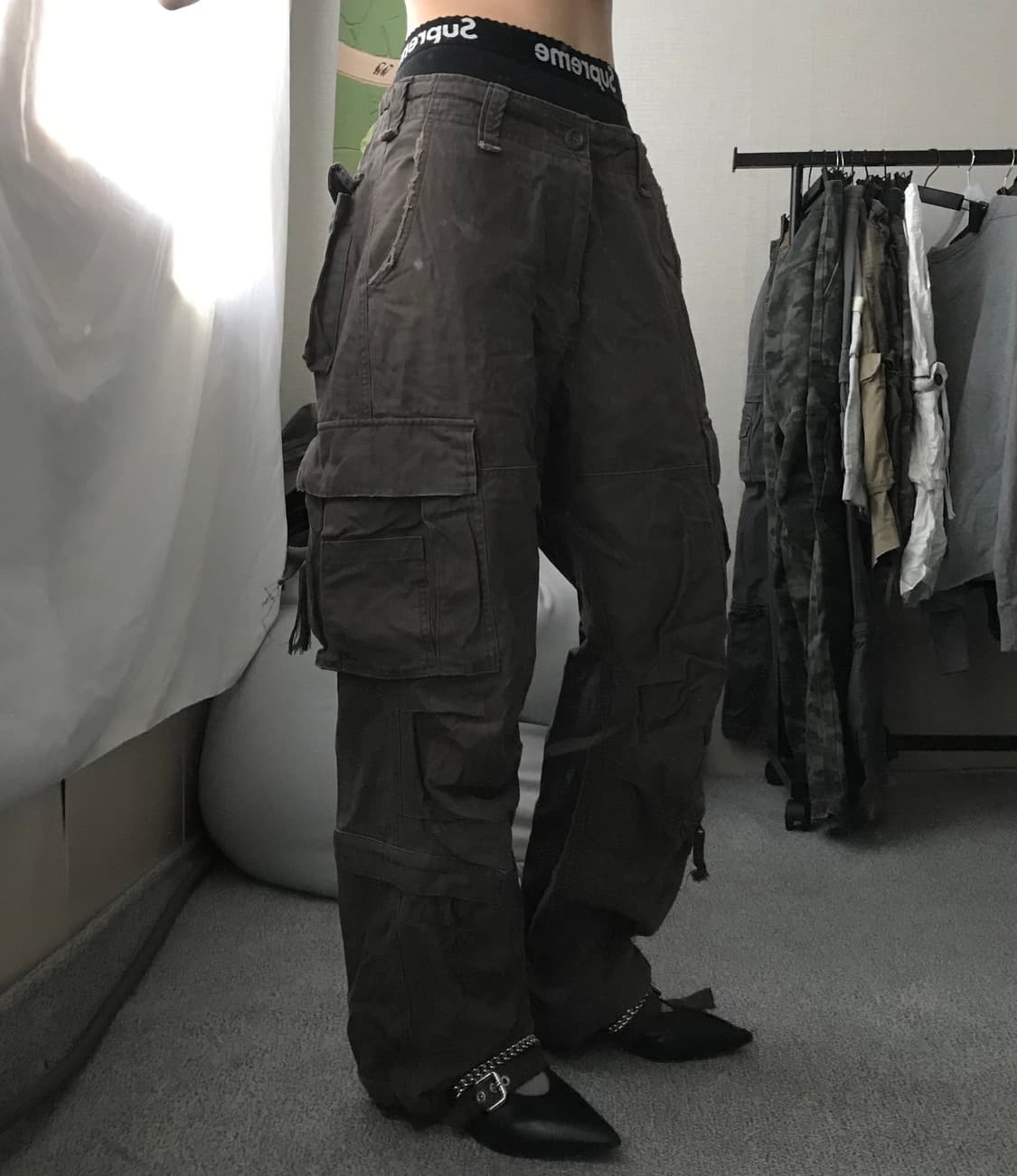 빈티지 브라운 와이드핏 카고팬츠 상품이미지5