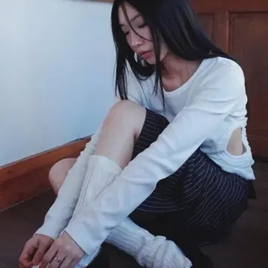 체메씨 홀 롱 슬리브 화이트 상품이미지2