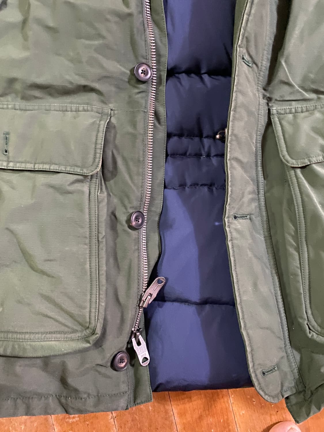 Timberland 다운 올리브그린 파카 XL 상품이미지3