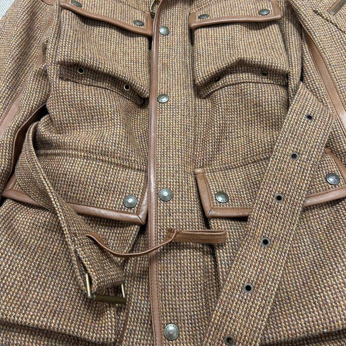 폴로 랄프로렌 우먼스 카프스킨 울 벨티드 자켓(2) 상품이미지5