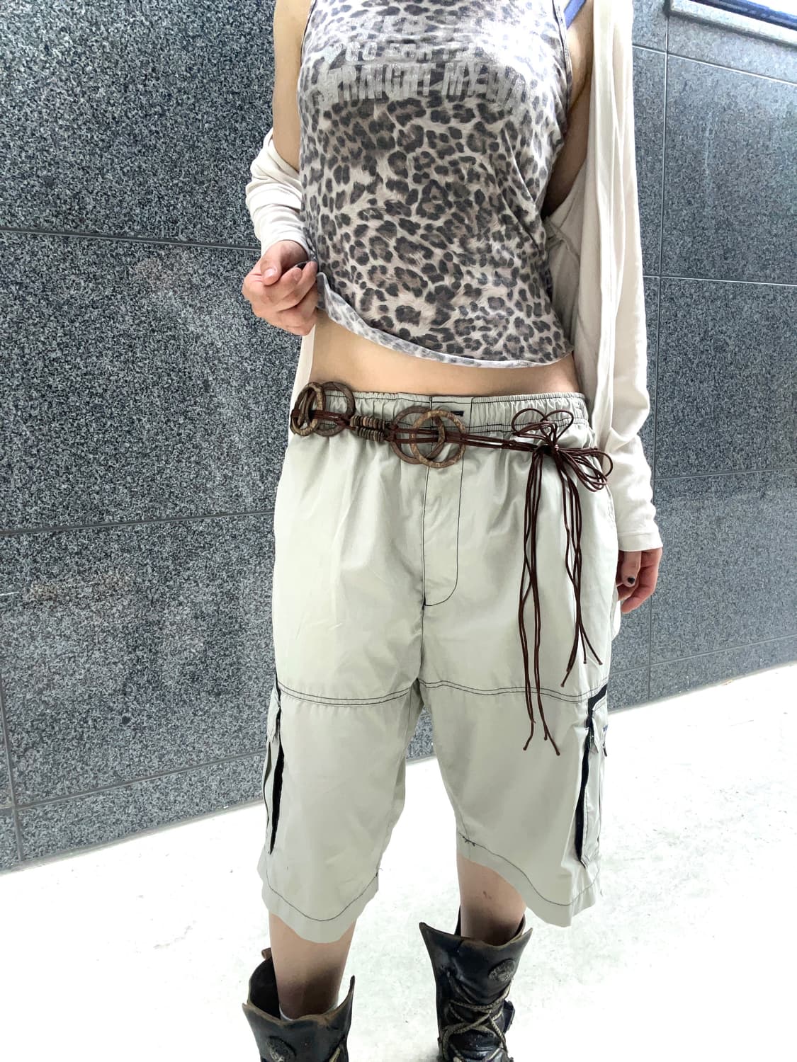 'converse' cargo cropped pants 상품이미지1