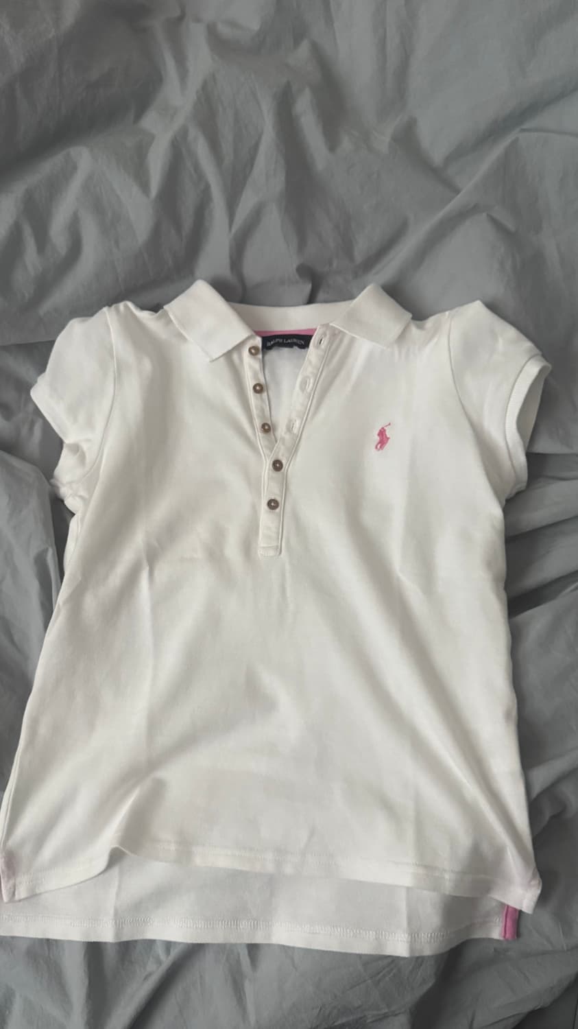 폴로 랄프로렌 핑크 카라티 티셔츠 상품이미지1