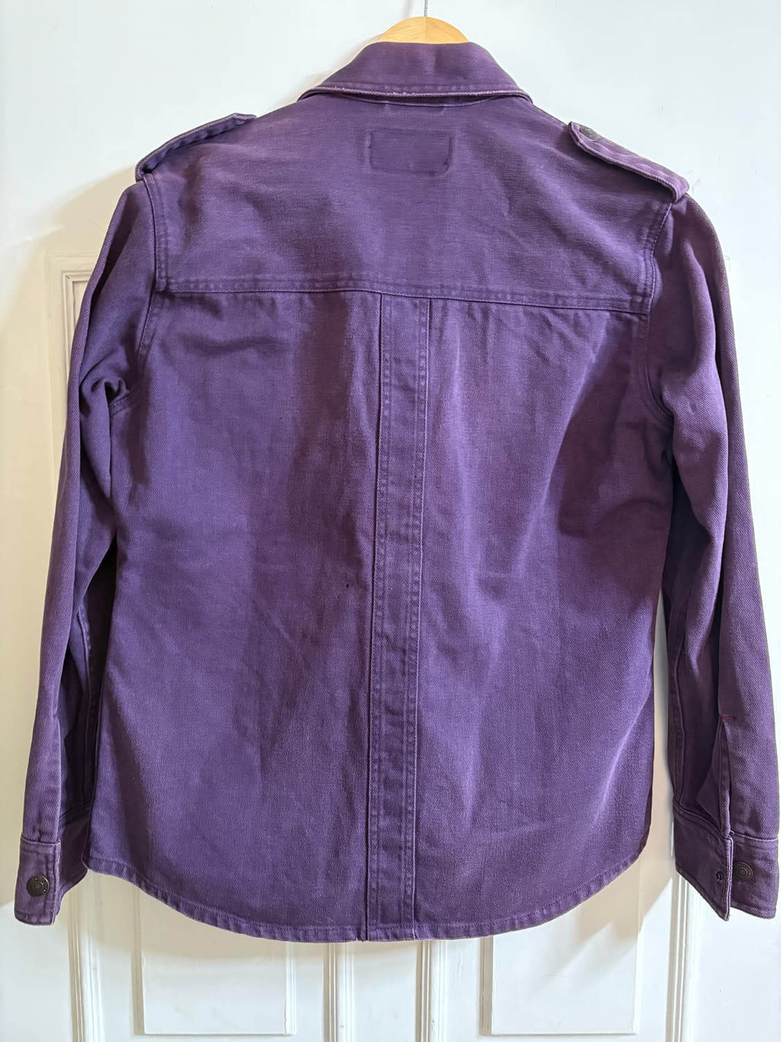 00s JPN Levi's 데님 트러커 웨스턴 셔츠 자켓 퍼플 상품이미지4