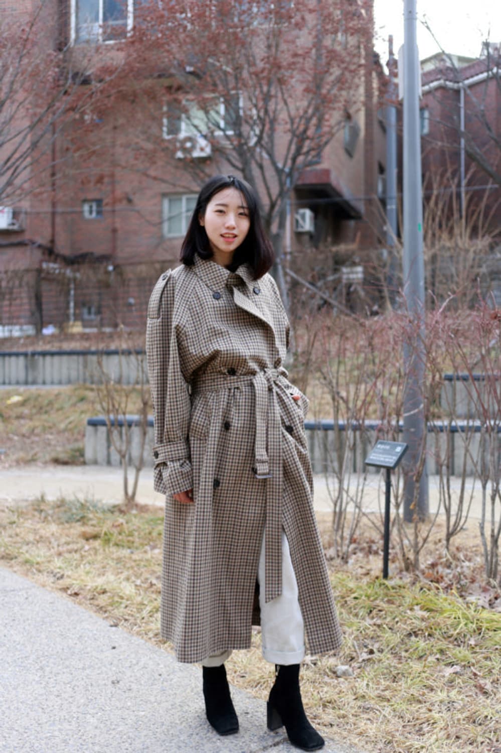 인스턴트펑크 체크 트렌치코트  상품이미지6
