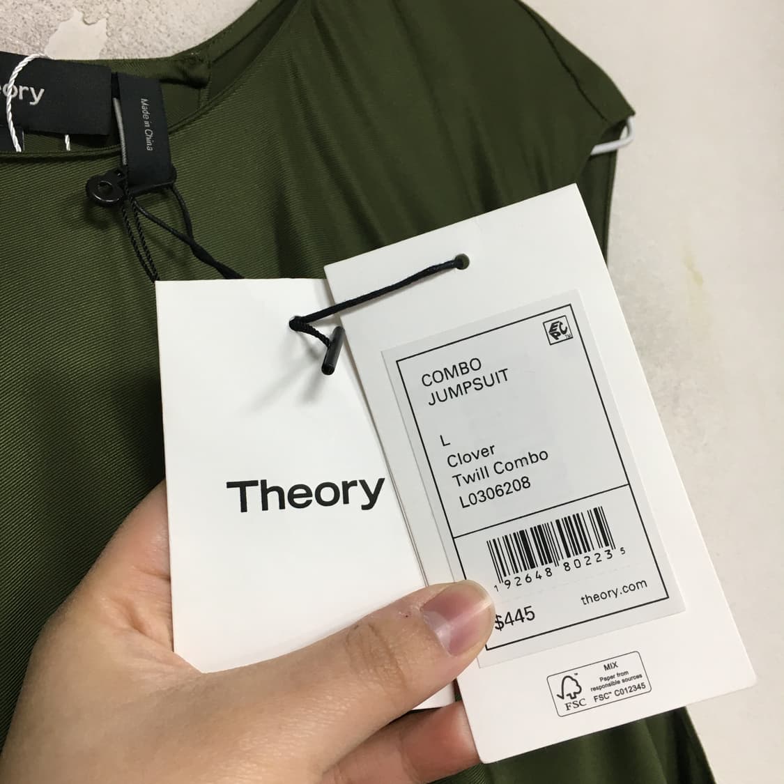 새상품 THEORY 띠어리 슬리브리스 점프수트 L 상품이미지5