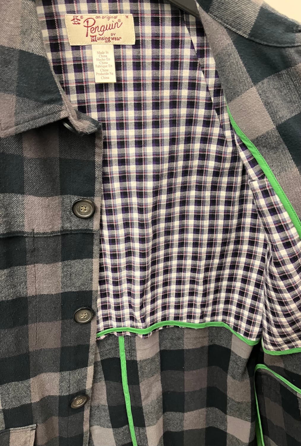 Penguin 펭귄 체크 셔츠 자켓 M 상품이미지2