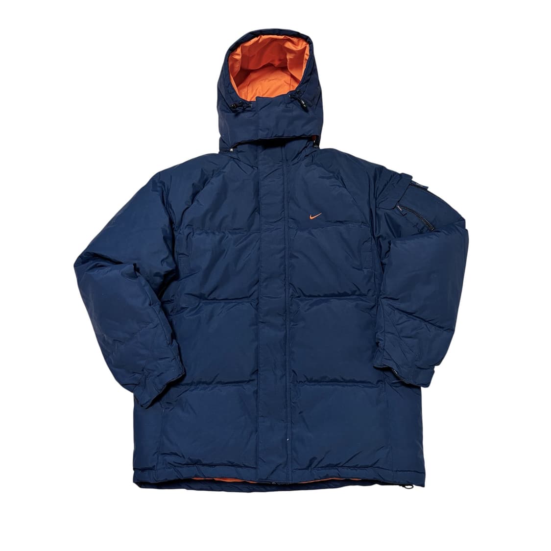 나이키 90s 올드스쿨 오렌지 스우시 네이비 푸퍼 패딩 상품이미지1