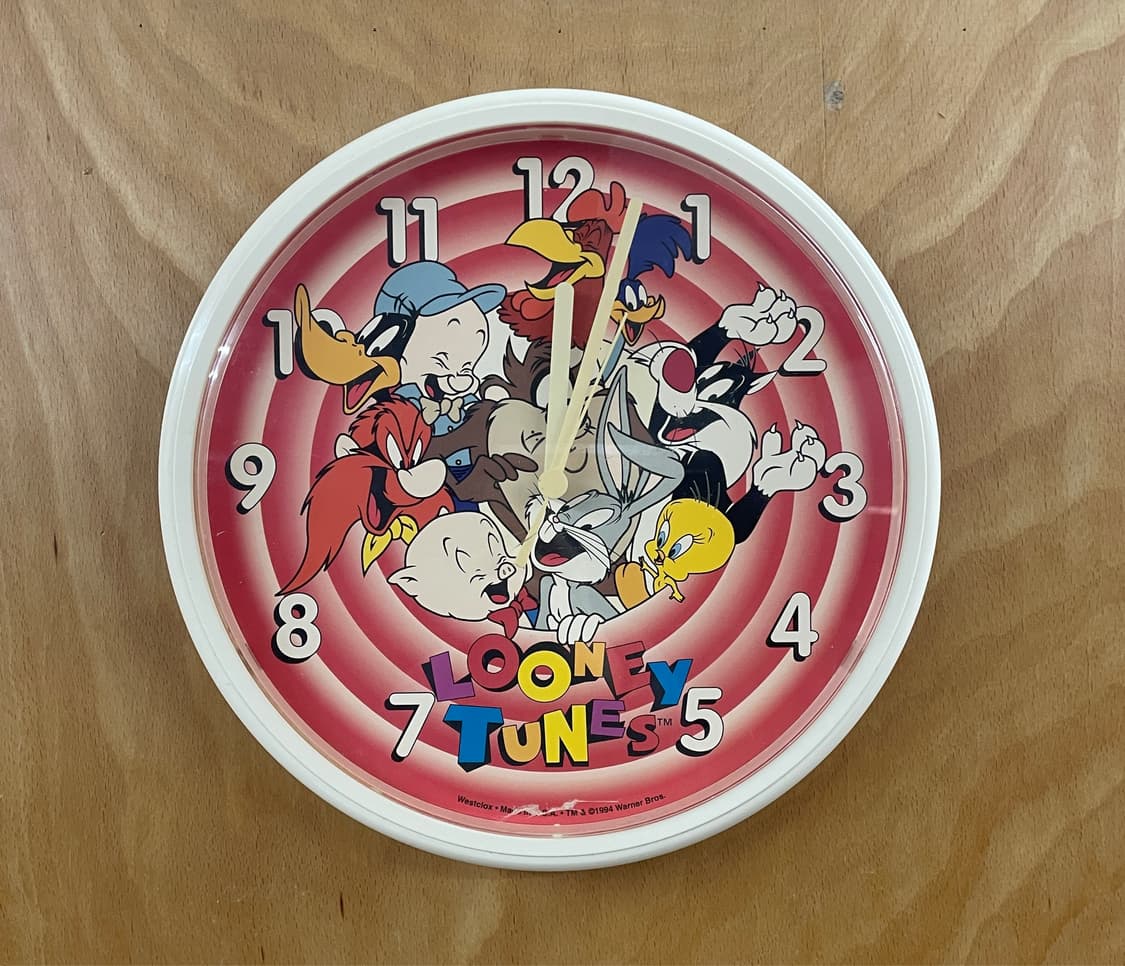 🕰️ 1994 MADE USA LOONEY TUNES 루니툰즈 벽시계 상품이미지1