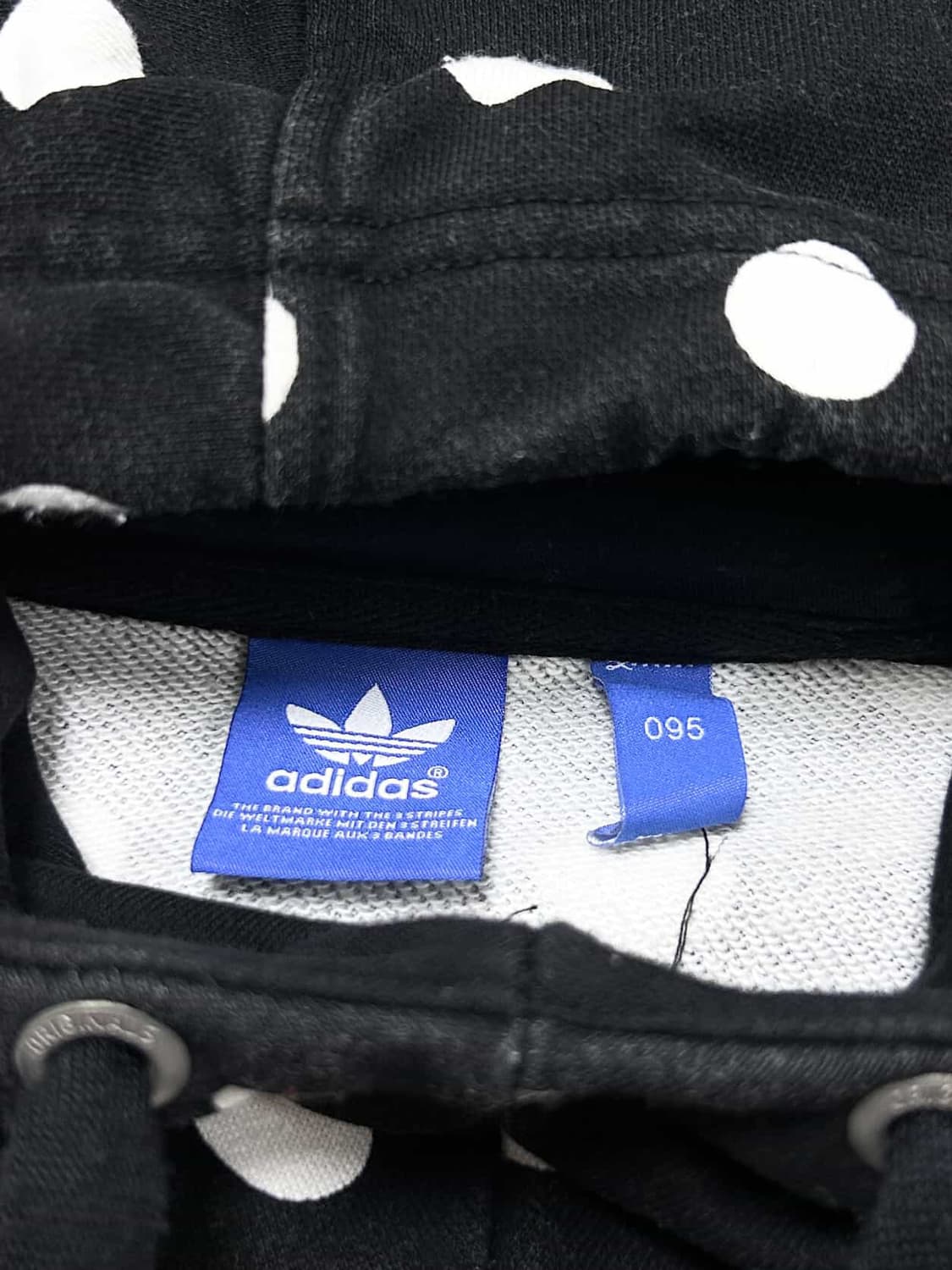 아디다스 빅로고 도트 블랙 후드 상품이미지8